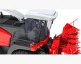 Advanced Combine Harvester With Multi-Row Corn Header 3D 모델  seats
