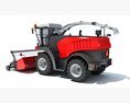 Agricultural Forage Harvester With Front Cutting Head 3D-Modell wire render