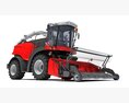 Agricultural Forage Harvester With Front Cutting Head 3D模型 顶视图