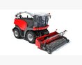 Agricultural Forage Harvester With Front Cutting Head 3Dモデル front view