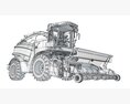 Agricultural Forage Harvester With Front Cutting Head 3Dモデル