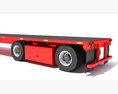American Semi Truck With Flatbed Trailer Modelo 3D