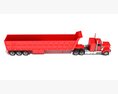 American Truck With Tipper Trailer 3D 모델 