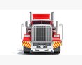 American Truck With Tipper Trailer 3D模型 正面图
