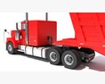 American Truck With Tipper Trailer 3D 모델  dashboard