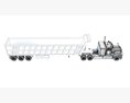 American Truck With Tipper Trailer 3D 모델 