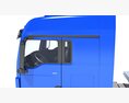 Blue Semi-Truck With Bottom Dump Trailer 3d model seats