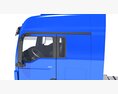 Blue Truck With Tipper Trailer 3d model seats