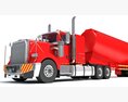 Classic American Truck With Tank Trailer 3D 모델 