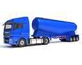 Euro Fuel Tanker Truck Modello 3D