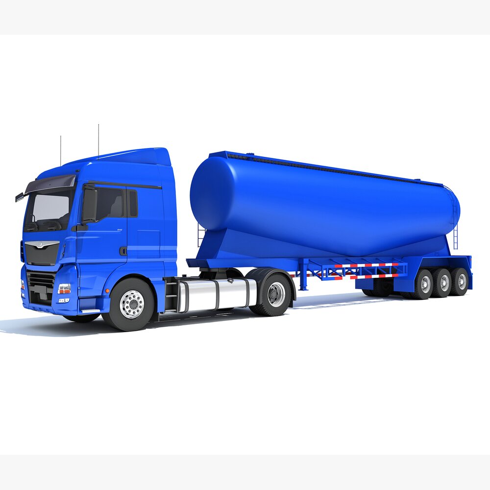 Euro Fuel Tanker Truck Modèle 3D