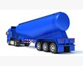 Euro Fuel Tanker Truck Modello 3D