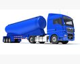 Euro Fuel Tanker Truck 3D-Modell Draufsicht