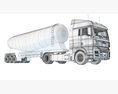 Euro Fuel Tanker Truck 3D-Modell