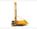 Heavy-Duty Rotary Drill Rig 3D 모델  back view