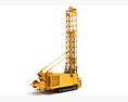 Heavy-Duty Rotary Drill Rig 3Dモデル front view