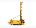 Heavy-Duty Rotary Drill Rig 3D 모델  clay render