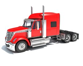 Long-Haul Tractor Truck With Sleeper Cab Modelo 3D