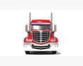 Long-Haul Tractor Truck With Sleeper Cab Modelo 3D vista superior