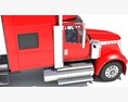 Long-Haul Tractor Truck With Sleeper Cab Modèle 3d dashboard
