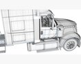 Long-Haul Tractor Truck With Sleeper Cab 3D模型