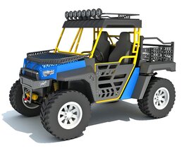 Off-Road Utility Vehicle With Cargo Space 3D 모델 
