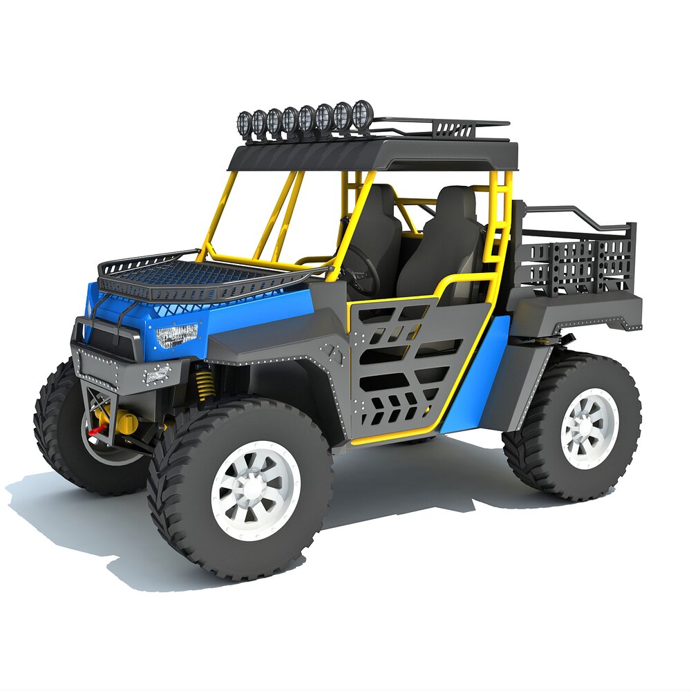 Off-Road Utility Vehicle With Cargo Space Modèle 3D