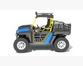 Off-Road Utility Vehicle With Cargo Space 3d model back view