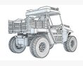 Off-Road Utility Vehicle With Cargo Space 3Dモデル