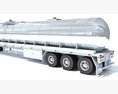 Red Cab Truck With Tank Semitrailer Modelo 3d