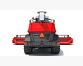 Red Combine Harvester 3D 모델  side view