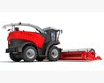 Red Combine Harvester 3d model