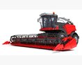 Red Combine Harvester 3d model
