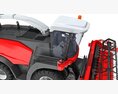 Red Combine Harvester Modello 3D seats