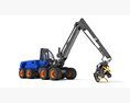 Timber Harvester With High-Reach Arm 3D 모델  top view