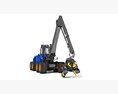 Timber Harvester With High-Reach Arm 3D 모델  front view