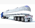 Two Axle Truck With Fuel Tank Semitrailer 3D模型