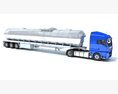 Two Axle Truck With Fuel Tank Semitrailer Modelo 3D