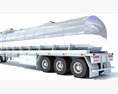 Two Axle Truck With Fuel Tank Semitrailer 3Dモデル