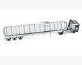 Two Axle Truck With Fuel Tank Semitrailer 3D-Modell