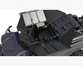 Advanced Black Combine Harvester With Corn Head 3d model seats