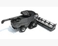 Combine Harvester With Flex Draper Header 3D-Modell