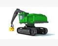 Forestry Harvester 3D 모델  side view
