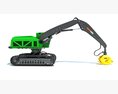 Forestry Harvester 3D 모델  top view