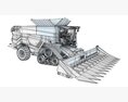 Modern Combine Harvester With Corn Head 3D-Modell