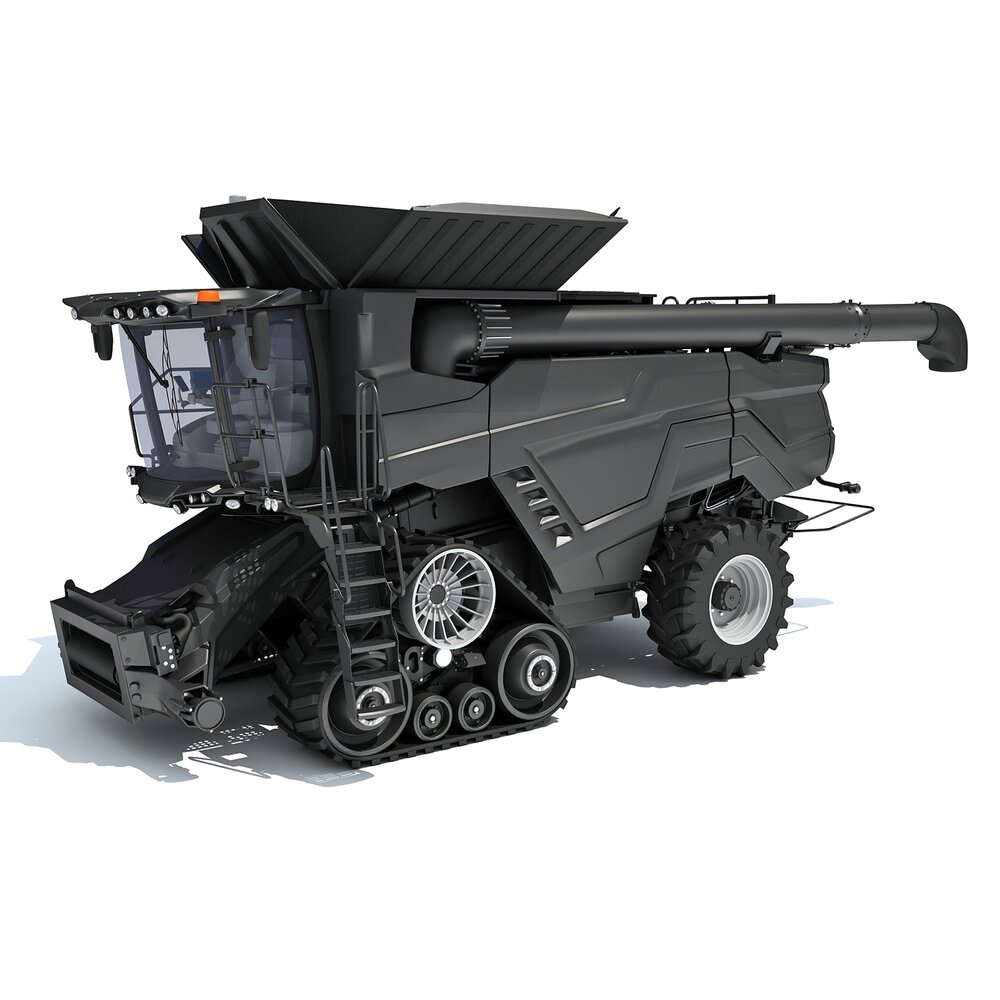 Track-Front Combine Harvester Without Crop Header Modello 3D