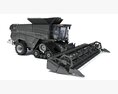 Track-Mounted Combine Harvester With Draper Header Modelo 3d