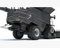 Track-Mounted Combine Harvester With Draper Header 3D 모델 