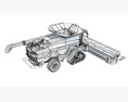 Track-Mounted Combine Harvester With Draper Header Modèle 3d