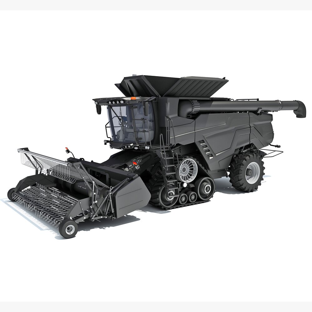Track-Wheeled Combine Harvester Modelo 3D